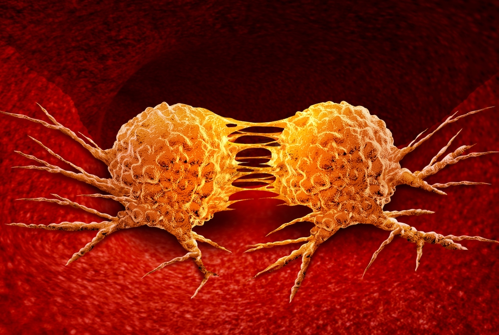 illustration of dividing cancer cell